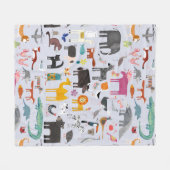 Tiermenagerie Fleecedecke (Vorderseite (Horizontal))