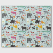 Tiermenagerie Geschenkpapier (Flach)