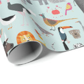 Tiermenagerie Geschenkpapier (Rolleneckpunkt)