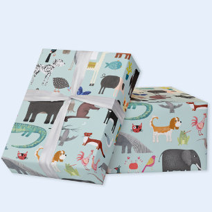 Tiermenagerie Geschenkpapier