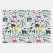 Tiermenagerie Geschenkpapier Set (Vorderseite)