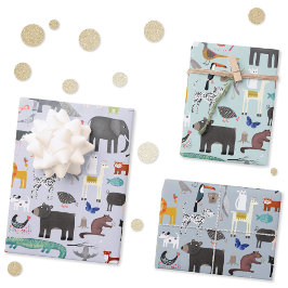 Tiermenagerie Geschenkpapier Set