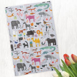 Tiermenagerie Geschirrtuch<br><div class="desc">Viel Spaß für Tierfreunde und Wildtiere auf der ganzen Welt. Safaritiere,  Dschungel,  Bauernhof,  Vögel,  Haustiere und wild lebende Tiere. Ein Monster scheint auch dort hineingeflossen zu sein. Originelle Kunst von Nic Squirrell.</div>