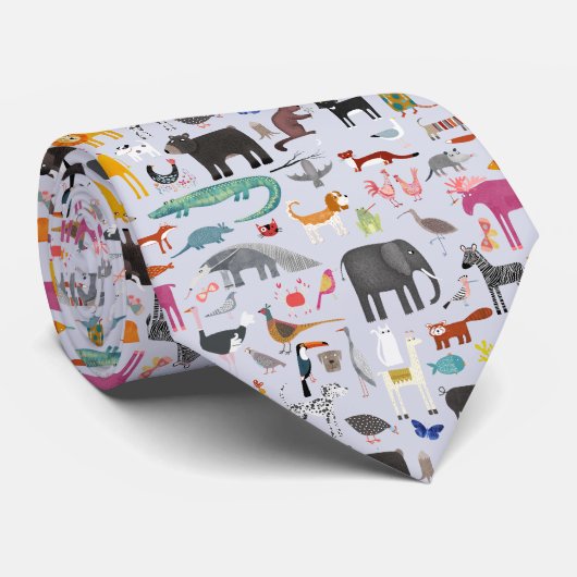 Tiermenagerie Krawatte (Gerollt)