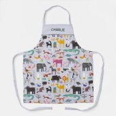 Tiermenagerie Personalisiert Schürze (Vorderseite)