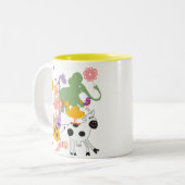 Tiermenagerie Zweifarbige Tasse (Vorderseite Links)