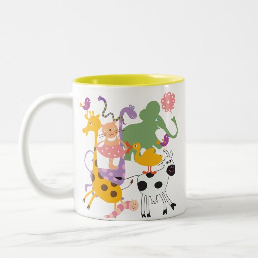 Tiermenagerie Zweifarbige Tasse (Links)