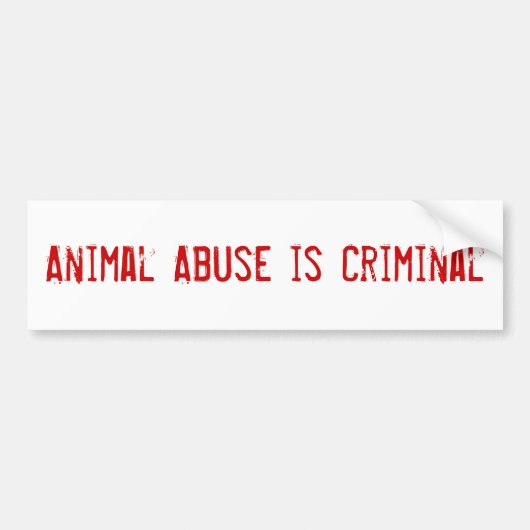 Tiermissbrauch ist kriminell autoaufkleber (Vorne)