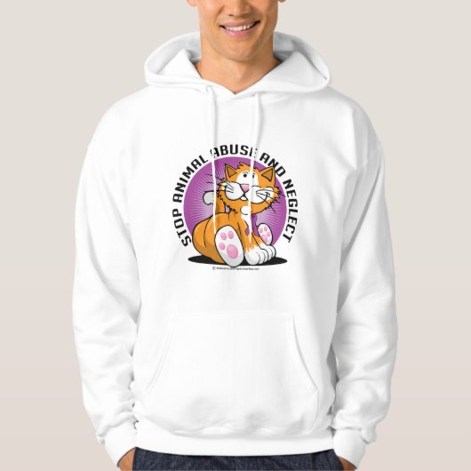 Tiermissbrauchs-Katze Hoodie (Vorderseite)