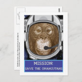 Tiermission Orangutan Postkarte (Vorne/Hinten)