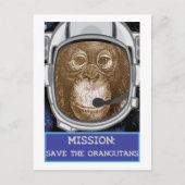 Tiermission Orangutan Postkarte (Vorderseite)