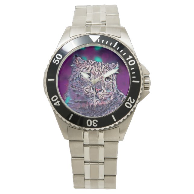 TierMix_Leopard_003 Armbanduhr (Vorderseite)