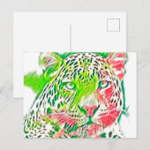 TierMix_Leopard_005 Postkarte (Vorne/Hinten)