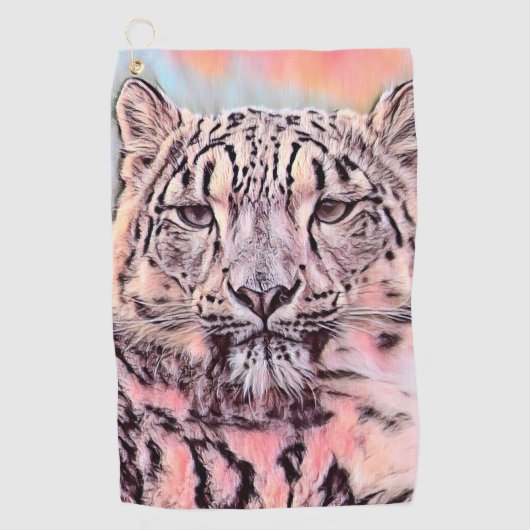 TierMix_Leopard_008 Golfhandtuch (Vorderseite)