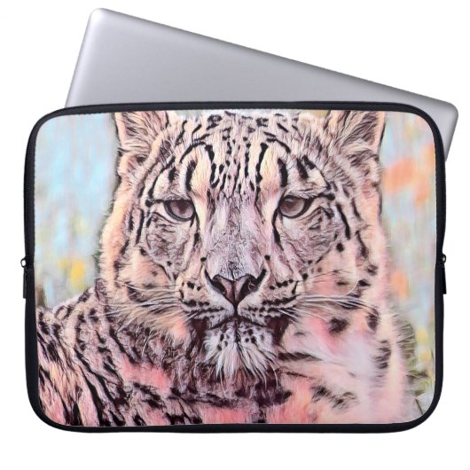 TierMix_Leopard_008 Laptopschutzhülle (Vorderseite)