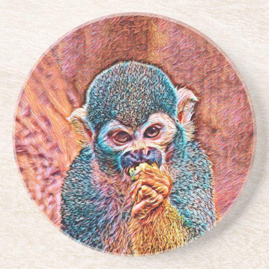 TierMix_Monkey_001 Getränkeuntersetzer (Vorne)