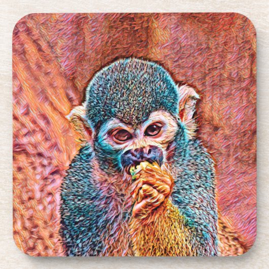 TierMix_Monkey_001 Getränkeuntersetzer (Vorderseite)