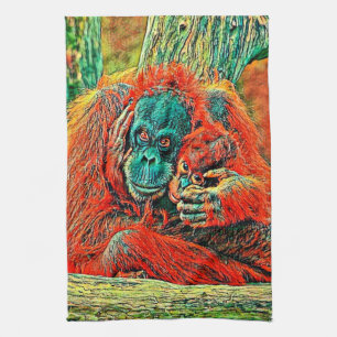 TierMix_OrangUtan_008 Geschirrtuch