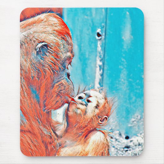 TierMix_OrangUtan_010 Mousepad (Vorne)