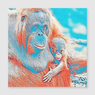 TierMix_OrangUtan_011 Magnetkarte