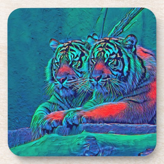 TierMix_Tiger_035 Getränkeuntersetzer (Vorderseite)