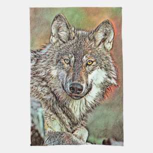 TierMix_Wolf_004 Geschirrtuch