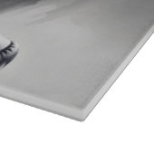 Tiermode-Mann Schwarz-weiß Horner Art Schneidebrett (Ecke)