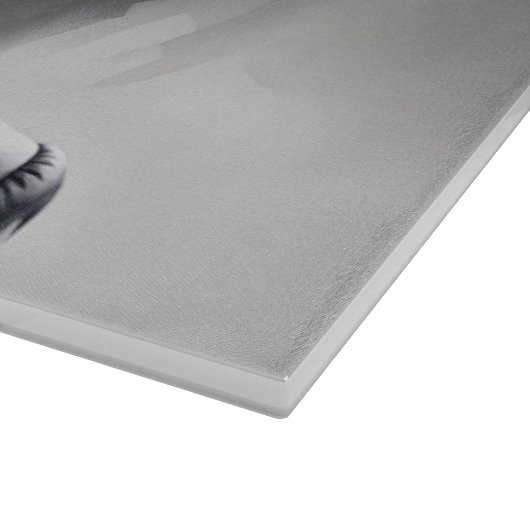 Tiermode-Mann Schwarz-weiß Horner Art Schneidebrett (Ecke)