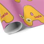 Tiermonogramm - A Geschenkpapier (Rolleneckpunkt)