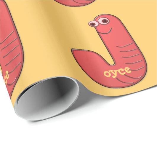 Tiermonogramm - J Geschenkpapier (Rolleneckpunkt)