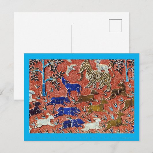 Tiermosaik, Tierrettung, Postkarte (Vorne/Hinten)