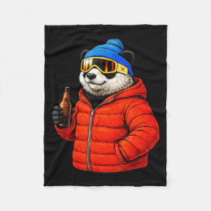 Tiermotive Panda-Party Après-Ski-Shirt Skifahren Fleecedecke