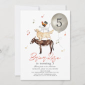 Tiermusiker Fairytale Kids Geburtstag Einladung (Vorderseite)