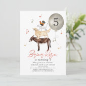 Tiermusiker Fairytale Kids Geburtstag Einladung (Stehend Vorderseite)