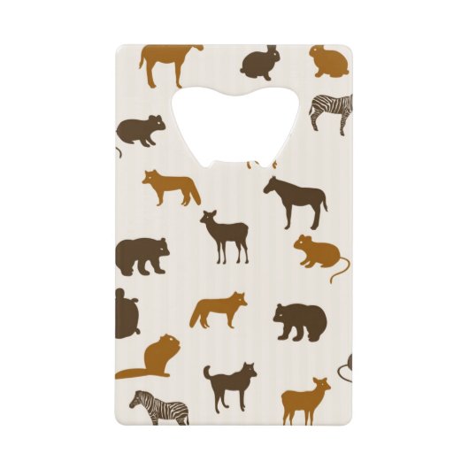 Tiermuster 1 geldkarten flaschenöffner (Vorderseite)