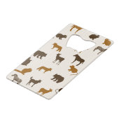 Tiermuster 1 geldkarten flaschenöffner (Rückseite Schrägansicht)