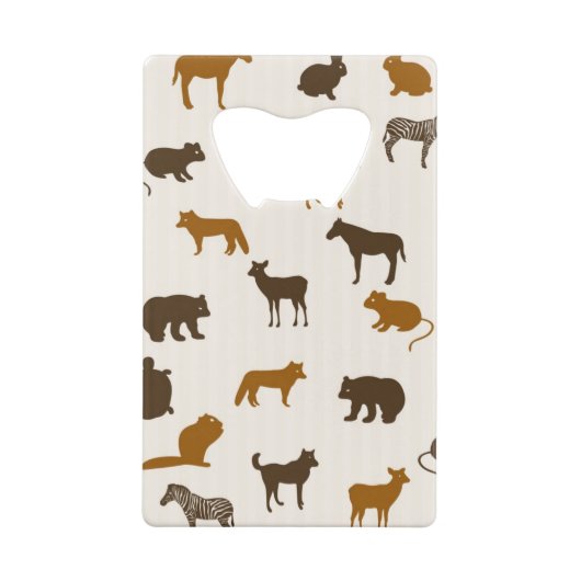 Tiermuster 1 geldkarten flaschenöffner (Rückseite)