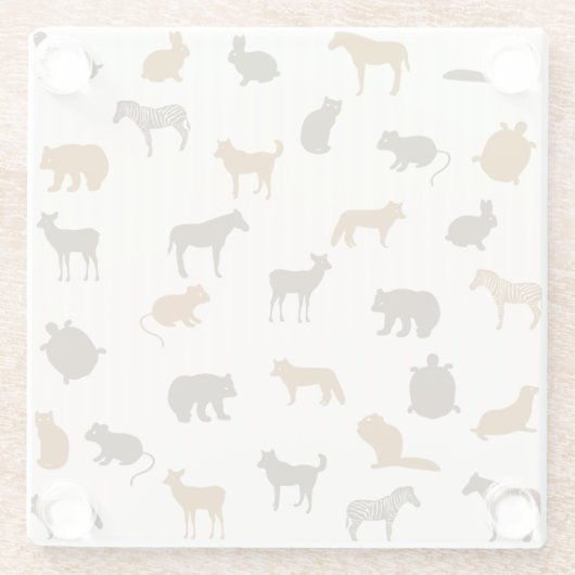 Tiermuster 1 glasuntersetzer (Rückseite)