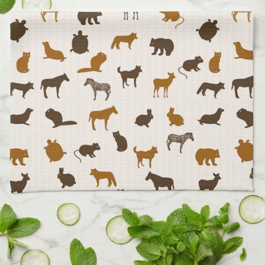 Tiermuster 1 handtuch (Gefaltet)