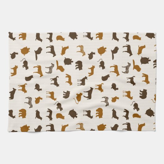 Tiermuster 1 handtuch (Horizontal)