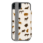 Tiermuster 1 incipio iPhone Geldbeutel-Hülle (Folio Rückseite)