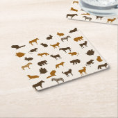 Tiermuster 1 rechteckiger pappuntersetzer (angewinkelt)