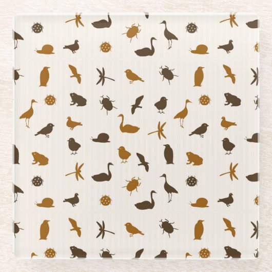 Tiermuster 2 glasuntersetzer (Vorderseite)