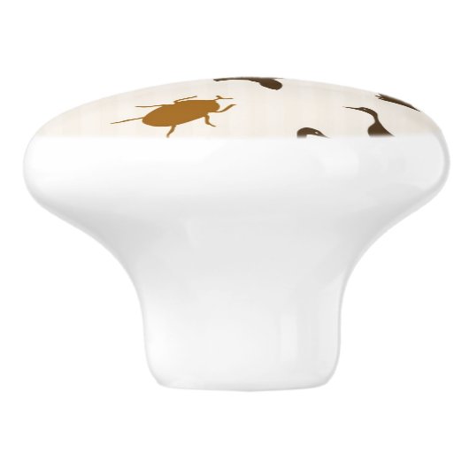 Tiermuster 2 keramikknauf (Seitenansicht)