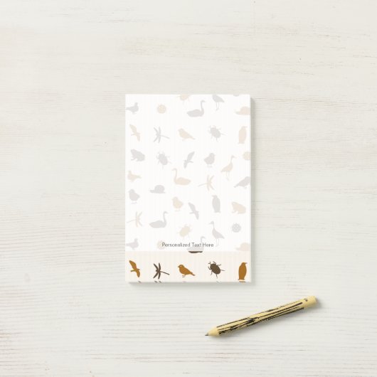 Tiermuster 2 post-it klebezettel (Auf Schreibtisch)