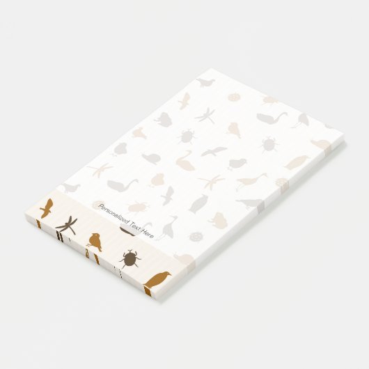 Tiermuster 2 post-it klebezettel (angewinkelt)