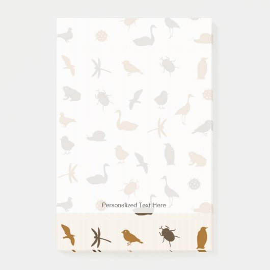 Tiermuster 2 post-it klebezettel (Vorderseite)