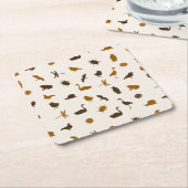 Tiermuster 2 rechteckiger pappuntersetzer (angewinkelt)