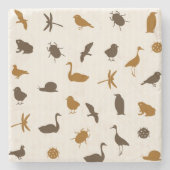 Tiermuster 2 steinuntersetzer (Vorderseite)