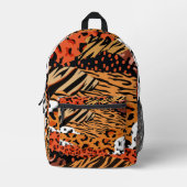 Tiermuster Bedruckter Rucksack (Vorderseite)